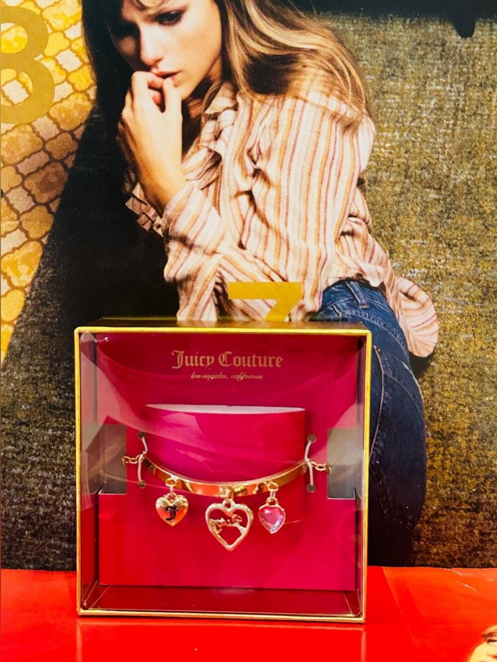 Juicy Couture Gold-Tone Charm Bracelet NWT • Original Box • Heart Logo ✨💗